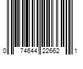 Barcode Image for UPC code 074644226621