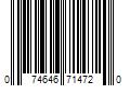 Barcode Image for UPC code 074646714720