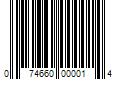 Barcode Image for UPC code 074660000014