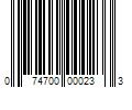 Barcode Image for UPC code 074700000233