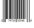 Barcode Image for UPC code 074700000486