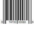 Barcode Image for UPC code 074700000806