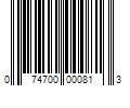 Barcode Image for UPC code 074700000813