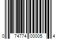 Barcode Image for UPC code 074774000054. Product Name: 