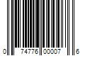 Barcode Image for UPC code 074776000076