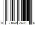 Barcode Image for UPC code 074800000218