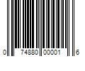 Barcode Image for UPC code 074880000016