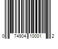 Barcode Image for UPC code 074904100012