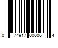 Barcode Image for UPC code 074917000064