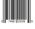 Barcode Image for UPC code 074981000069