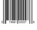 Barcode Image for UPC code 074981000076