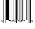 Barcode Image for UPC code 075000002705