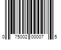 Barcode Image for UPC code 075002000075