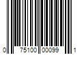 Barcode Image for UPC code 075100000991. Product Name: 