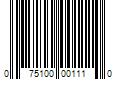 Barcode Image for UPC code 075100001110