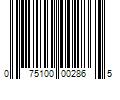 Barcode Image for UPC code 075100002865. Product Name: 