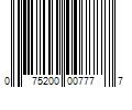 Barcode Image for UPC code 075200007777