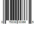 Barcode Image for UPC code 075338003665