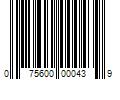 Barcode Image for UPC code 075600000439