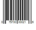 Barcode Image for UPC code 075700000216