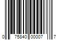 Barcode Image for UPC code 075840000077. Product Name: 