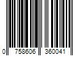 Barcode Image for UPC code 0758606360041