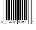 Barcode Image for UPC code 076000000111