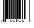 Barcode Image for UPC code 076000003327