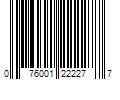 Barcode Image for UPC code 076001222277