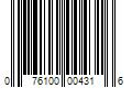 Barcode Image for UPC code 076100004316