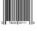 Barcode Image for UPC code 076200001116