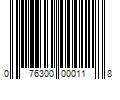 Barcode Image for UPC code 076300000118