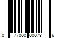 Barcode Image for UPC code 077000000736