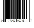 Barcode Image for UPC code 077000003157