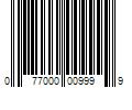 Barcode Image for UPC code 077000009999