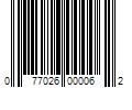 Barcode Image for UPC code 077026000062