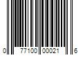 Barcode Image for UPC code 077100000216