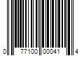 Barcode Image for UPC code 077100000414