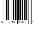 Barcode Image for UPC code 077100000711