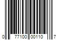 Barcode Image for UPC code 077100001107