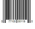 Barcode Image for UPC code 077100001190