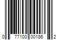 Barcode Image for UPC code 077100001862