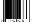 Barcode Image for UPC code 077100007437