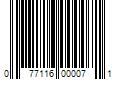 Barcode Image for UPC code 077116000071. Product Name: 