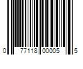 Barcode Image for UPC code 077118000055