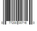 Barcode Image for UPC code 077200007160