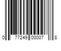 Barcode Image for UPC code 077249000078