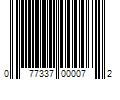 Barcode Image for UPC code 077337000072