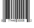 Barcode Image for UPC code 077449000052