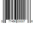 Barcode Image for UPC code 077456000076